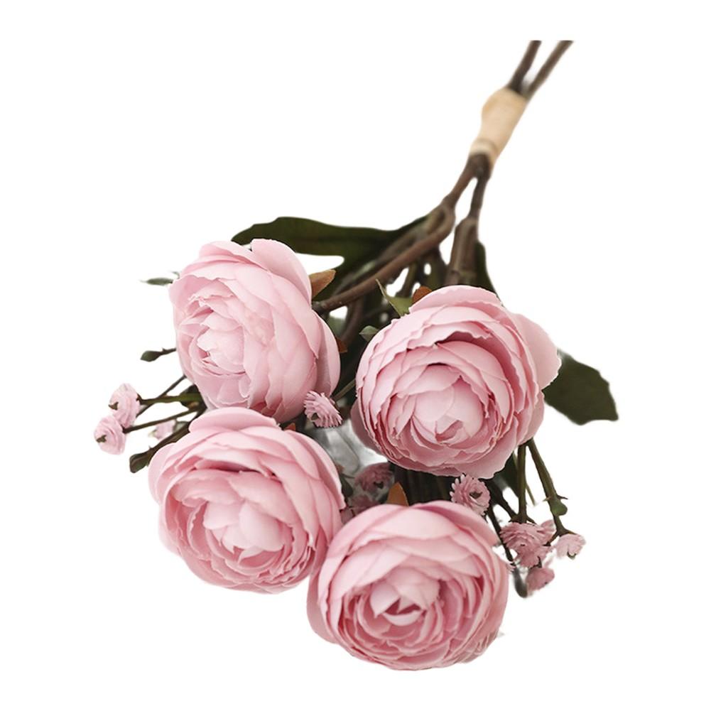 Sztuczna Kamelia Jedwabna Tkanina Bukiet Kwiatów Kamelii DIY Dekoracja Ślubna Domowa 32x12cm Dekoracje Stołowe Części Kamelii