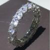 Wholesale Eternity Band Promise ring 925 Sterling silver Diamond cz Engagement Wedding Rings for women Men Finger Party Jewelry