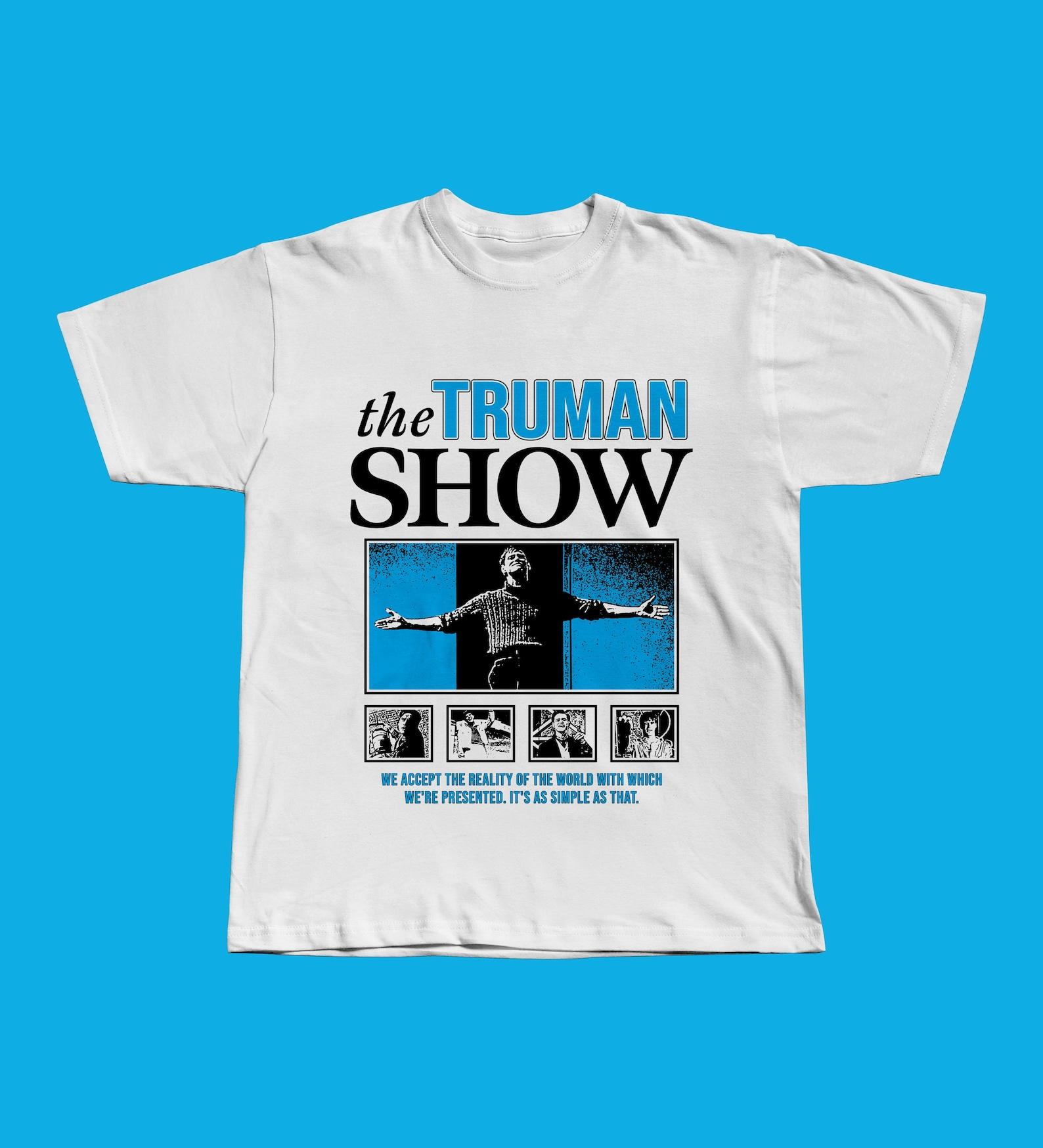 The Truman Show Graphic Tee, Truman Burbank Seahaven Shirt, Jim Carrey Cult Classic T-Shirt M