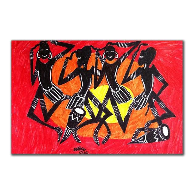 

Абстрактные афроамериканские портретные картины на холсте, черные женские плакаты с принтом, настенная художественная картина для гостиной, Настенный декор, Cuadros 20x30cm