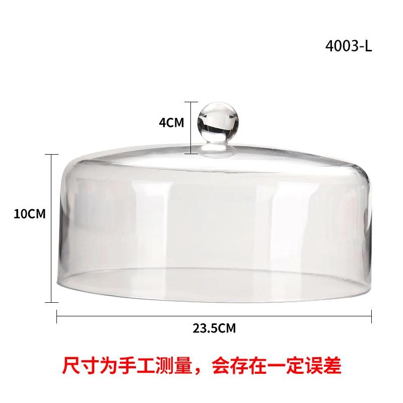 Cake Stand Wooden Pallets Acrylic Cake Lid Transparent Dust Cover Cake Pan Display Stand Dim Sum Dish Snack Tray Fruit Plate