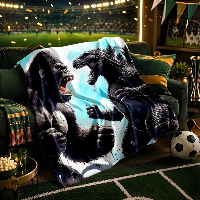 Giant Monster Rampage Throws Blanket Flannel Blankets Plush for Couch Bed Gifts for Men Women Travel picnic blanket Christmas fan gifts