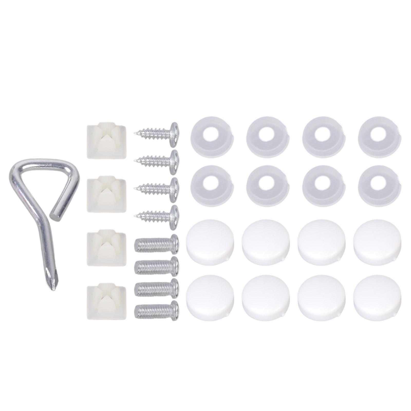 

Рамка держатель номерного знака автомобиля Монтажные винты Держатель номерного знака Винты с колпачками Универсальная крепежная фурнитура для номерного знака белый