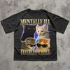 Mentally Ill Totally Chill Funny Cats Shirt, Vintage Graphic Cat T-shirt, 90s Retro Bootleg Tee, Silly Joke Tshirt, Weird Tees, Cats Lover