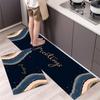 1Pcs Anti Fatigue Kitchen Rugs, OneHouse Marble Print Waterproof Non-Slip Thick Cushioned Kitchen Mat Heavy Duty Comfort Standing Mat for Kitchen