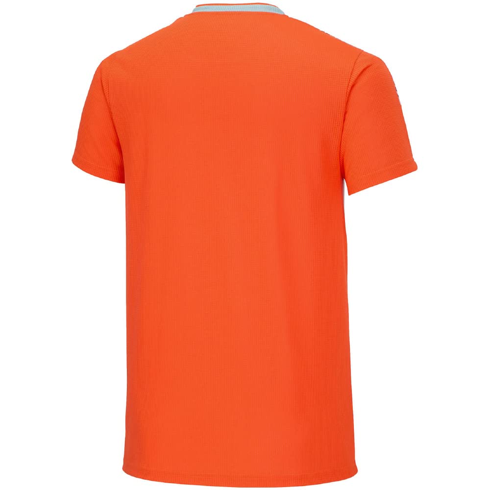 Tennis Wear Dry Aeroflow Game Shirt Short Sleeve Highly Ventilated Easy to Move 62JAA001 Soleil Orange S [Mizuno]