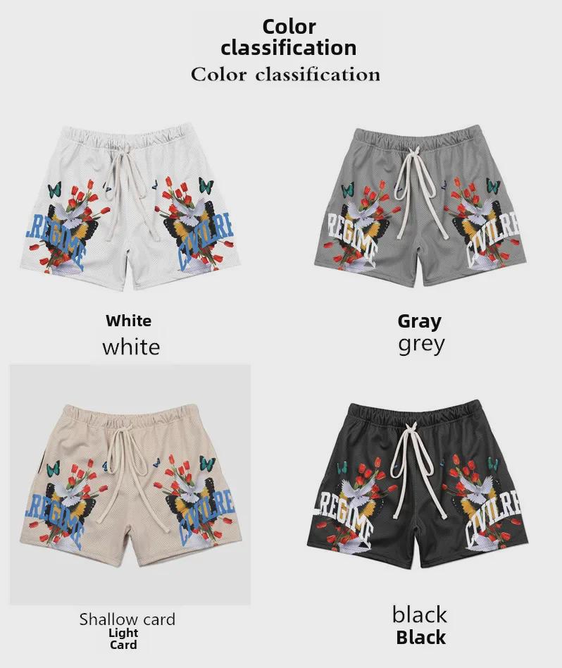 Pantaloni scurți de baschet hip-hop de la West Coast pentru bărbați