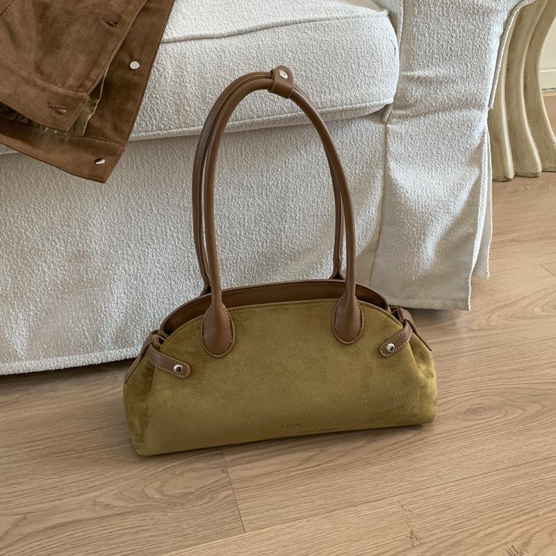 

Модная ретро популярная портативная сумка-багет женская 2025 осень новая в зарубежном стиле простая трендовая на плечо под мышку хаки