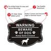 Beware of Dog Sign for Fence Aluminum Alloy Yard Keep Gate Closed Sign Fade Resistant Weatherproof Warning Sign for Door Gate Fence