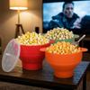 Round Snack Storage Pail Collapsible Fold Popcorn Holder Non-toxic Snack Tub  Party