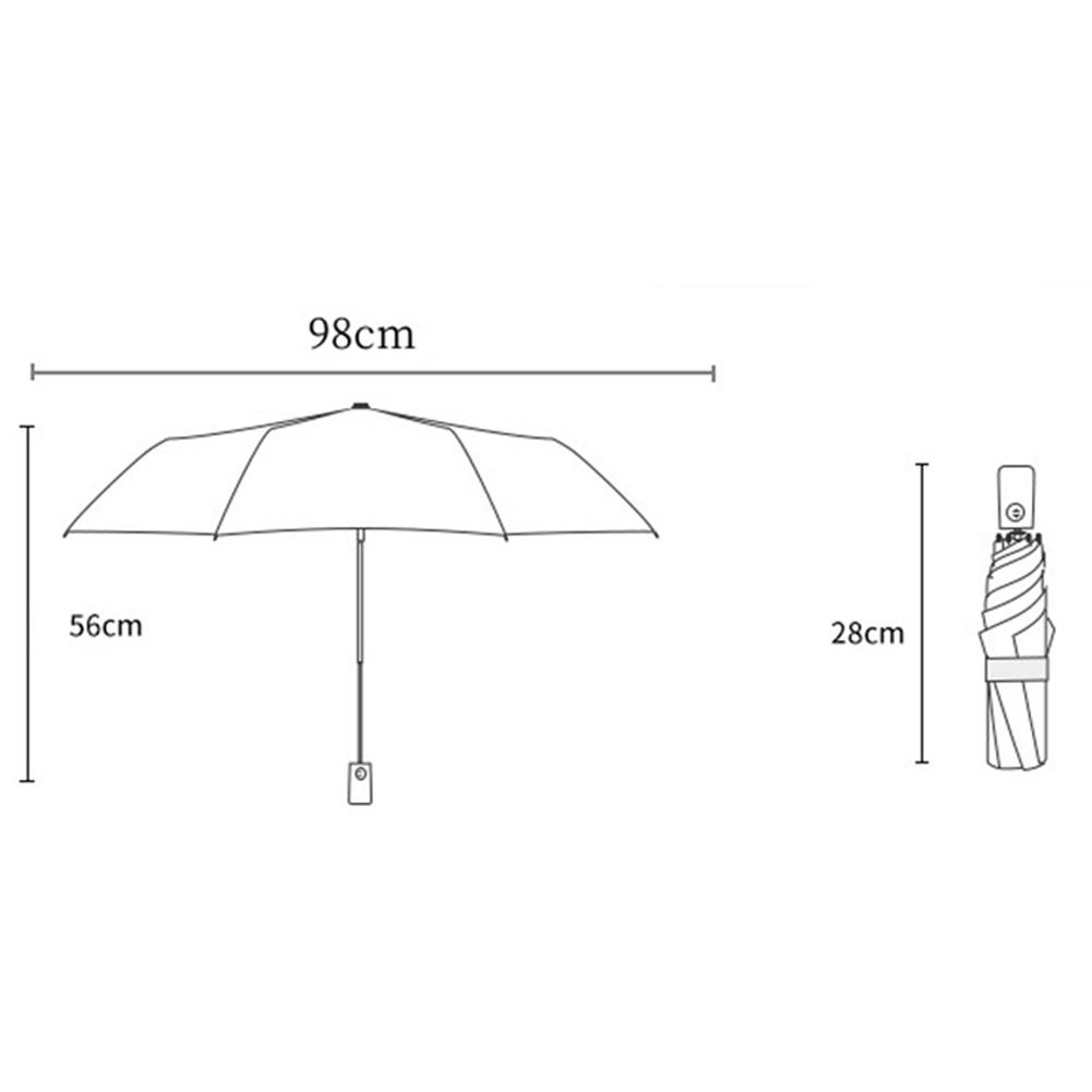 Kolip Folding Automatic Umbrella, Lightweight Strong Protection Mini Umbrella With 8 Resin-reinforced Fiberglass