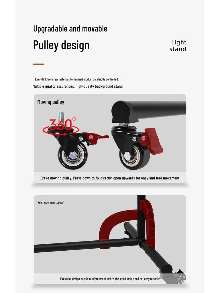 Movable Livestream Stand with Green Screen Roller Background for Keying