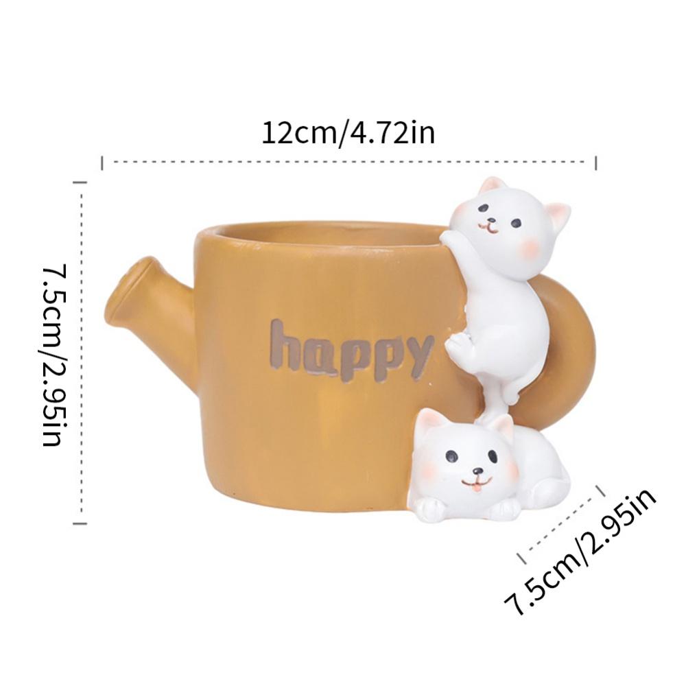 Cartoon Animal Shaped Planter Garden Decorative Small Flower Pot Succulent Planter Pots Resin Container Home Table Decoration