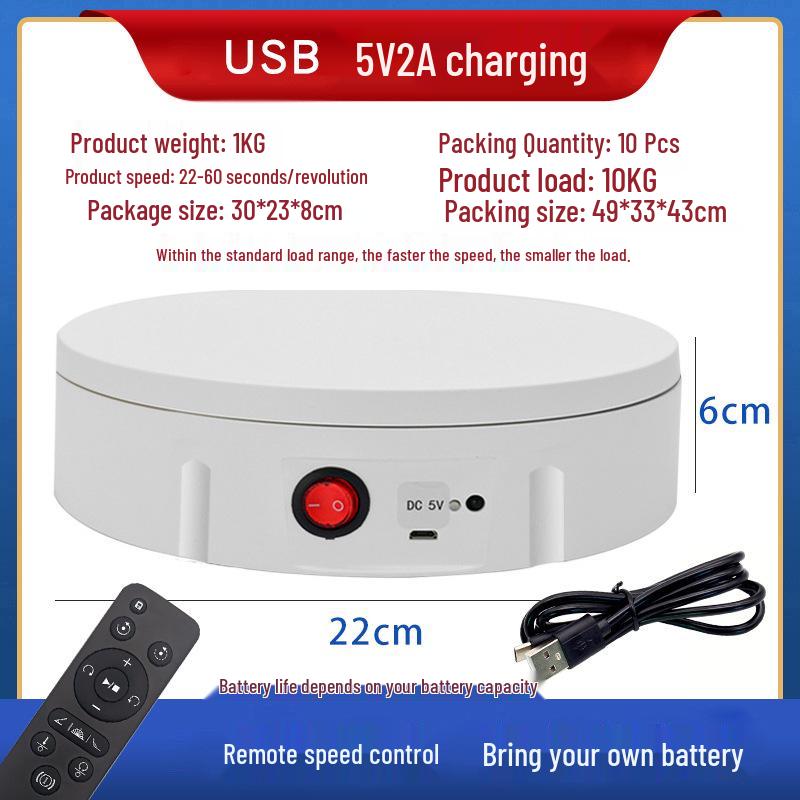 

Electric Rotating Display Stand with Remote Control - High Load Capacity for E-commerce and Video Shoots