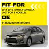 Bumper Fog Light Cover Bezel Left + Right Side ABS For 2014-2016 Toyota Corolla