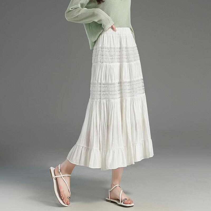 Elegant French Style A-Line Midi Skirt