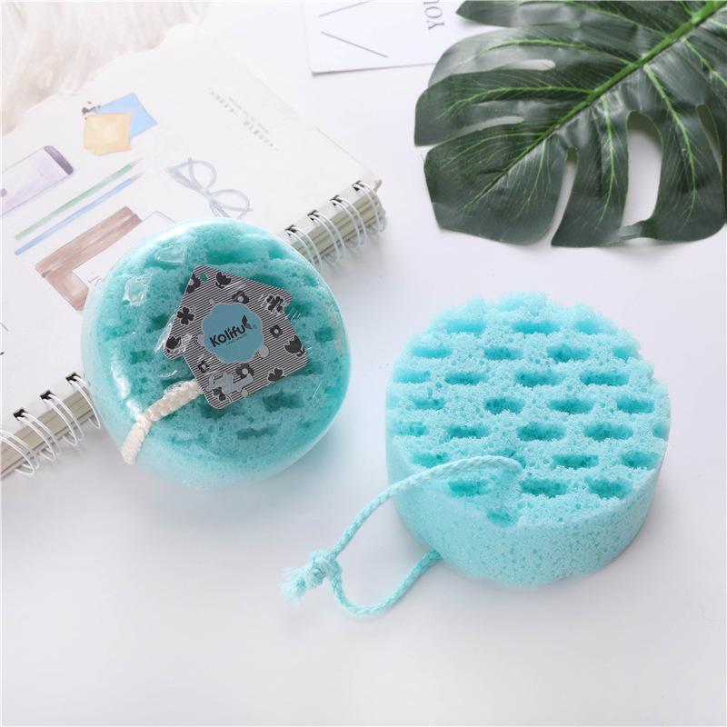 Small Honeycomb Bath Sponge for Kids and Adults - Solid Color
