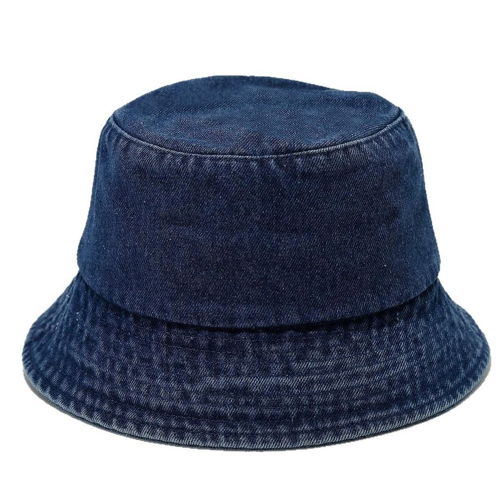Vintage Denim Fisherman Hat With Wide Brim For Sun Protection And Casual Style