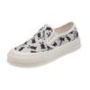 Little White Shoes Women's Spring 2025 New Versatile Breathable Canvas Shoes One Pedal Soft Sole Comfortable Platform Casual Shoes