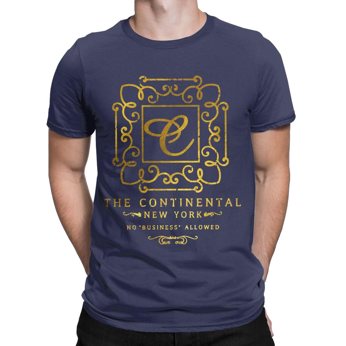 

Men T-Shirts The Continental Hotel Creative 100% Cotton Tees Short Sleeve John Wick T Shirts O Neck Tops Graphic Printed 4XL
