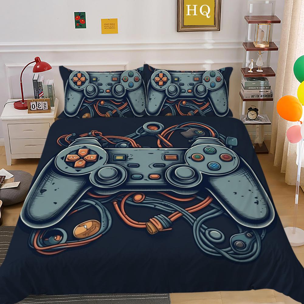Fashion Bed Cover 3D Printed Homes Bedding Set Game Style Home Textiles Queen Size Polyester Comfortable Home Bedclothes