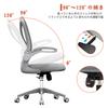 Office Desk Ergonomic No Tires Lumbar Support Protects Your Lower Mesh and Breathable Computer Compact Lift 360 Degree Rotating Work Silent PU Chair,
