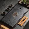 Ujin Stone Rectangular Tea Tray with Drainage and Water Storage