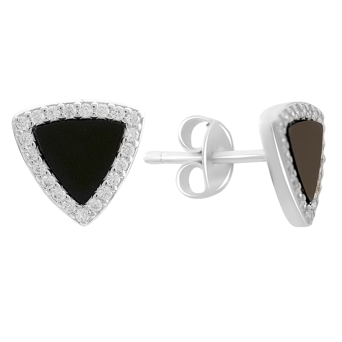 

Silver earrings with cubic zirkonia (2174936) білий