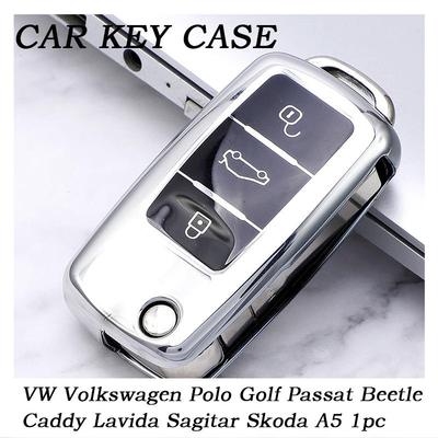 New TPU Design For Volkswagen Polo Tiguan Passat B5 B6 B7 Golf 4 5 6 MK6 Jetta Lavida Skoda Octavia TPU Car Key Case Cover Shell Fob