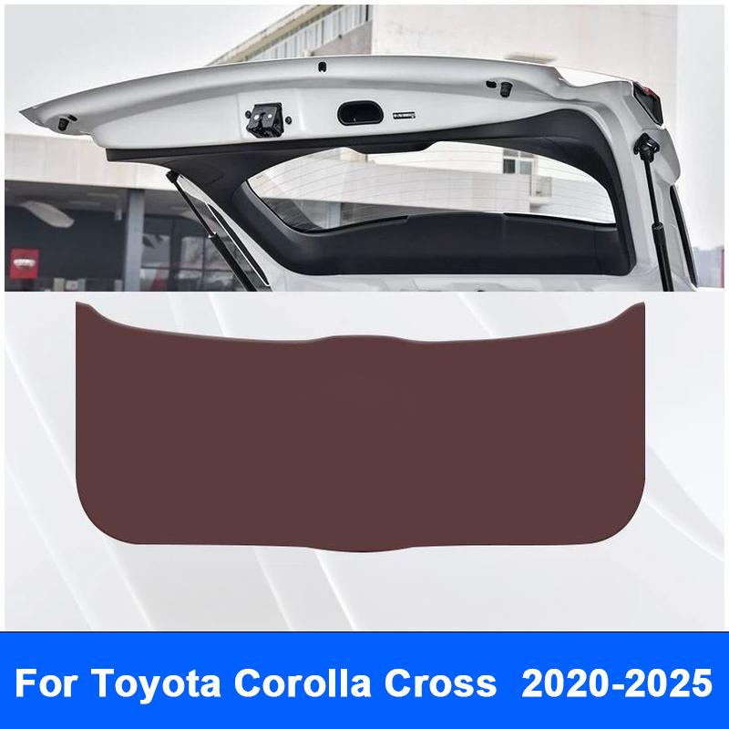For Toyota Corolla Cross - 2024 2025 Car Boot Tailgate Kick Pad Leather Anti Kick Anti-dirty Trunk Door Mat Protection