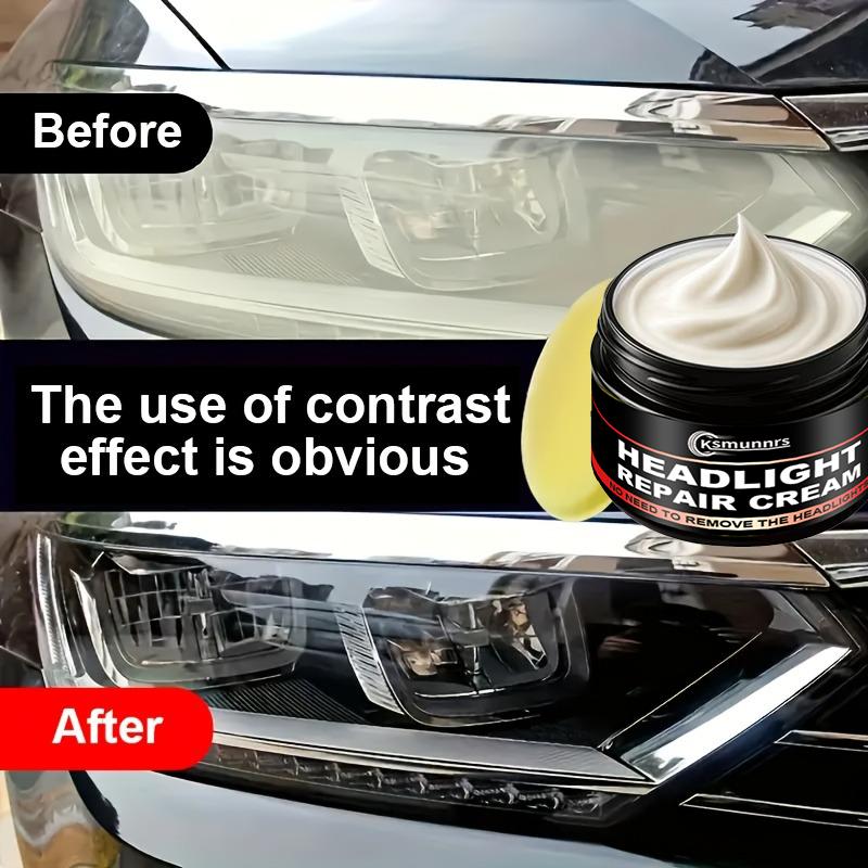 30G Car Headlight Restoration Wax, a Polishing Agent for Headlights, Repairs Yellowing, Oxidation, And Cloudiness. Better Lighti