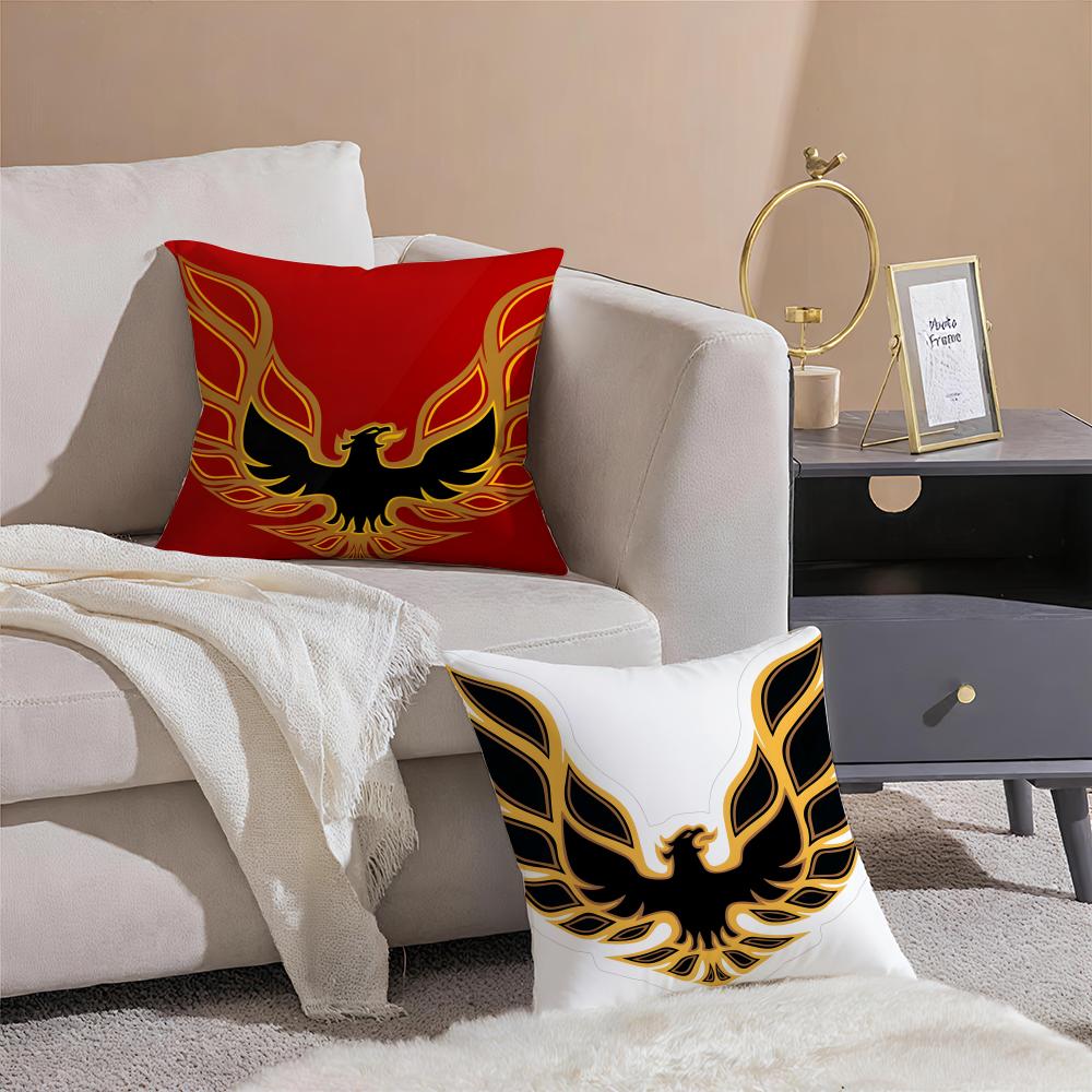 Golden American Car P-Pontiaces Cushion Cover Linen Pillowcase Soft For Sofa Bed Home Room Decor