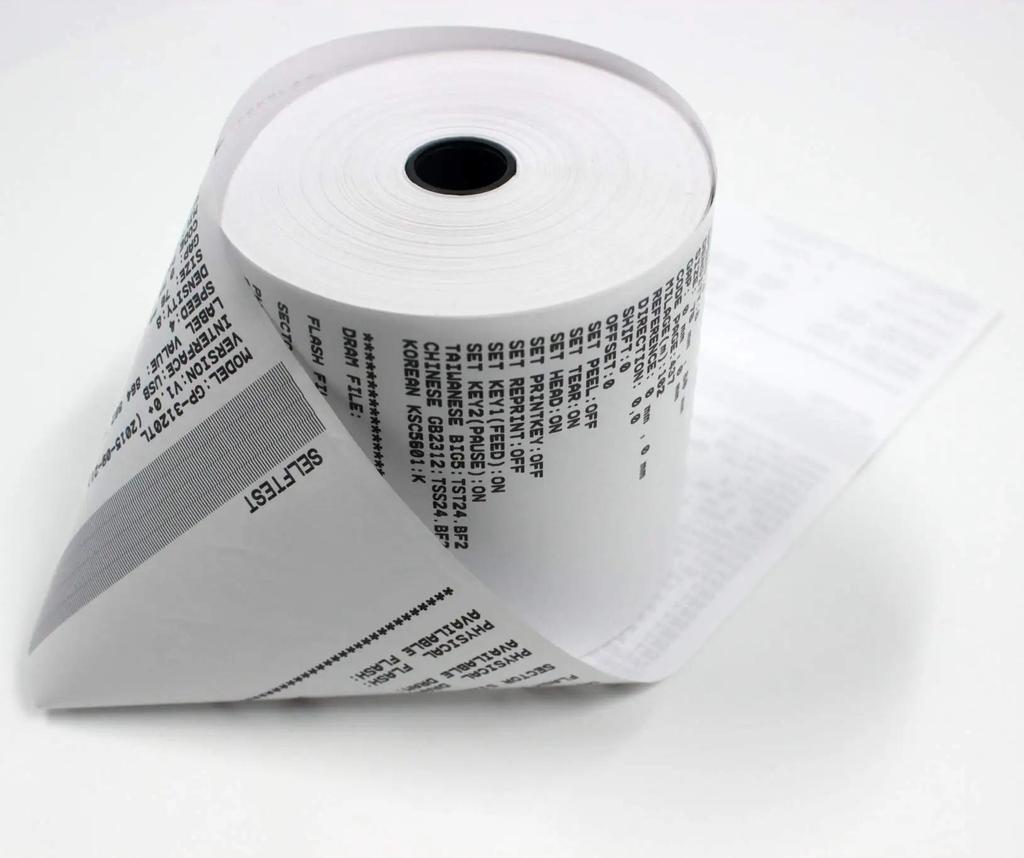 3 1/8'' X 130ft Thermal Paper Rolls Receipt Paper Rolls - Thermal Printer Paper - Credit Card Paper - for POS Systems
