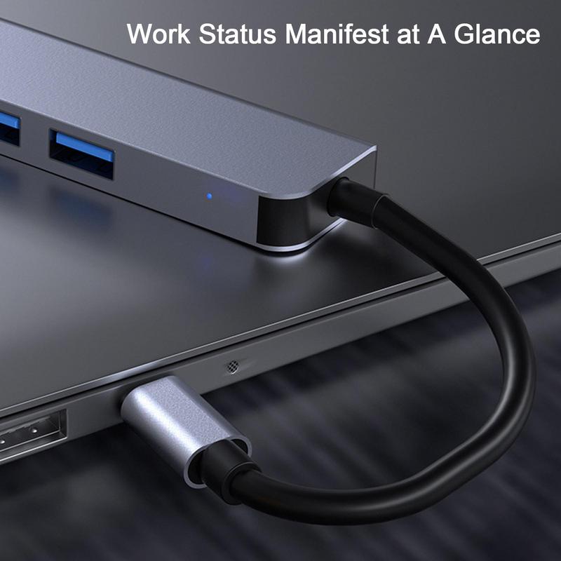 USB Type C Hub Mini High-speed USB C Splitter TF Card Reader Multiport USB C Dongle With TF Ports For Laptop Computer