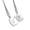 Set of 2 Cute Specter Necklaces Pendant Necklace Women Necklace Stainless Steel Texture Pendant Necklaces Birthday Gifts