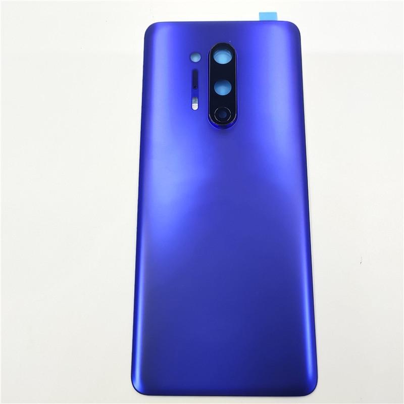 Glass Back Door Lid For OnePlus 8 Pro Battery Cover Rear Housing Shell Panel With Camera Lens Adhesive Sticker