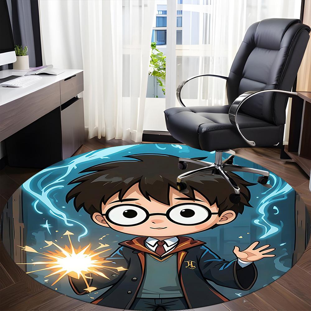 1ks Harry Potter Kancelářský kulatý koberec, Pod kancelářské židle Ložnice Obývací pokoj Domácí dekorace  a1022246