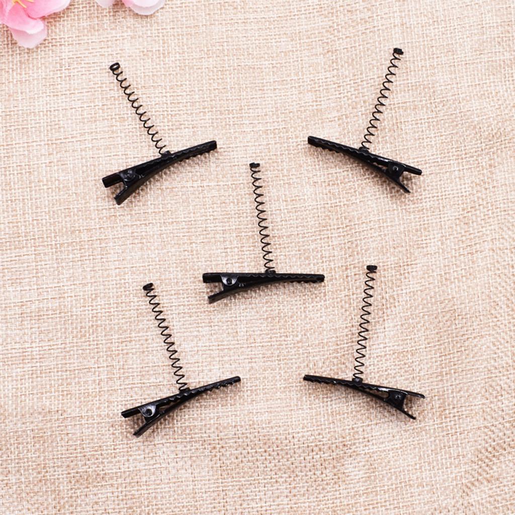 10Pcs Plain Hair Clip Blank Hairpin Hair Clips with Springs Alloy Hairpin Plain Barrette Blank Crafting