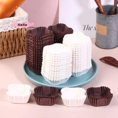 1000Pcs Square Cupcake Liners Microwave & Oven Safe Paper Muffin Baking Cups for Wedding Birthday Party Supplies