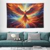 Wall Tapestry for Bedroom Majestic Fantasy Vibrant Rising Fire Bird Phoenix Flags Tapestry for Room Living Room Wall Decor Large