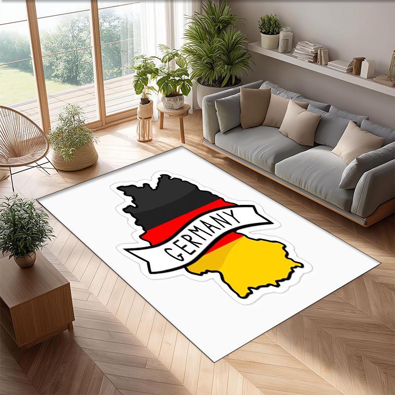 Germany national football team Printed Flannel Area Rug Non Slip Soft Polyester Floor Carpet Indoor Decor Mat for Bedroom Living Room Sofa