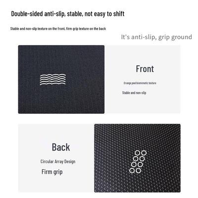 Black High-Density Non-Slip PVC Yoga Mat with Shock Absorption for Quiet Home Fitness