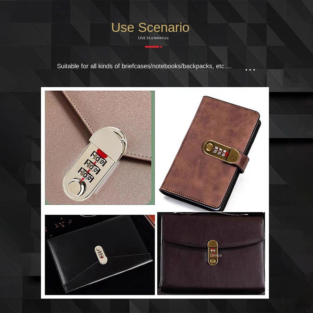 DIY Notebook Password Lock Waterproof Briefcase Lock Durable Alloy Lock  Handbag