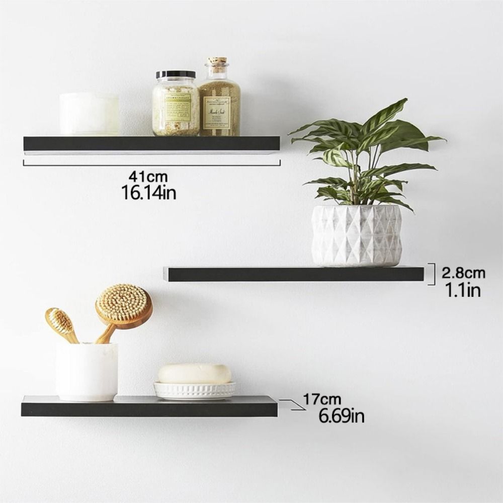 Invisible Brackets Floating Shelves Durable Display Stands Plant Rack  Sundries Storage