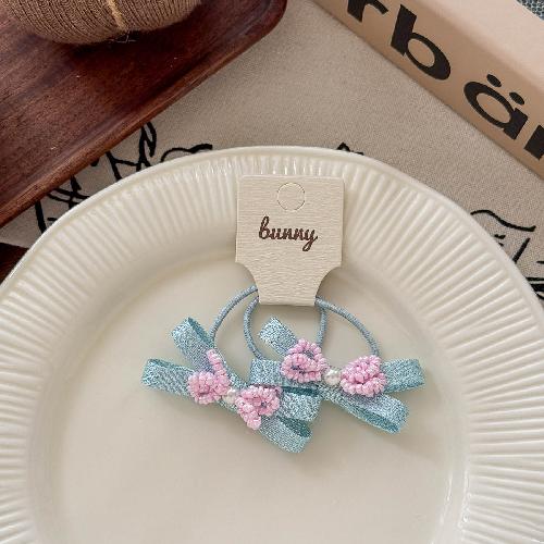 Korean Pearl Bow Rhinestone Love Hairpin Hair Ring High-end Temperament Does Not Hurt The Side of The Hair The Girl's Hairpin