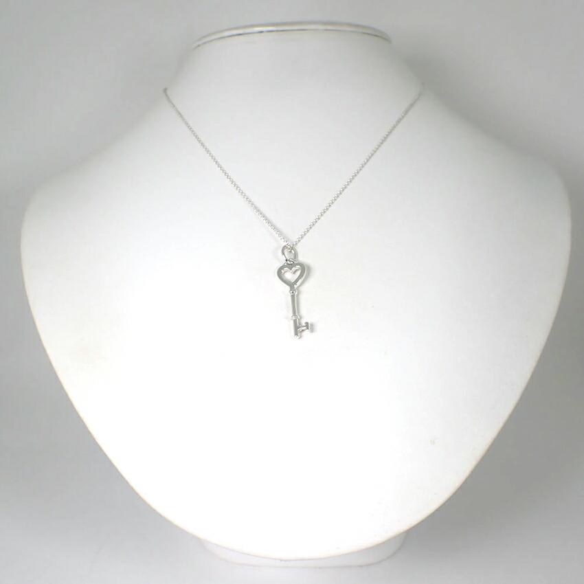 [Pre-owned] TIFFANY 925 Heart Key Pendant/Necklace/j111-89