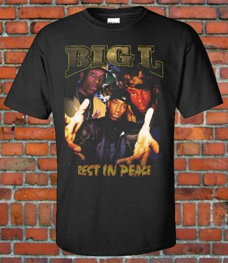 BIGL Rap Hip Hop Rapper 90s Retro Vintage T Shirt Bootleg Style Harlem NYC