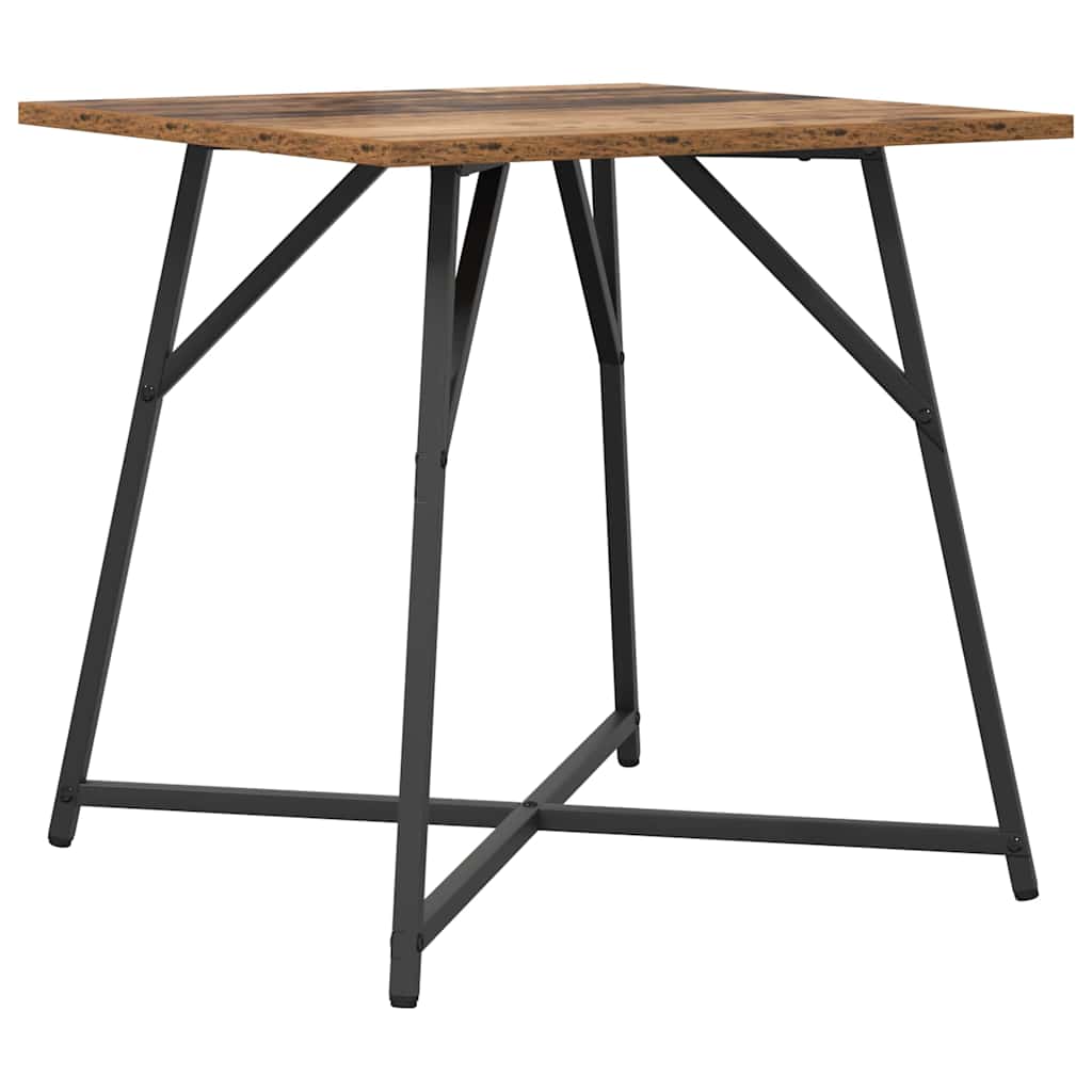Side Table Set 2 Pcs Reclaimed Wood & Black Brown