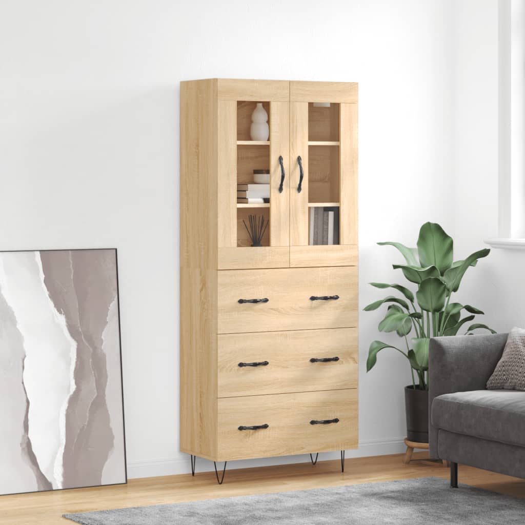 Highboard Sonoma Oak 69.5 x 34 x 180 cm Particleboard
