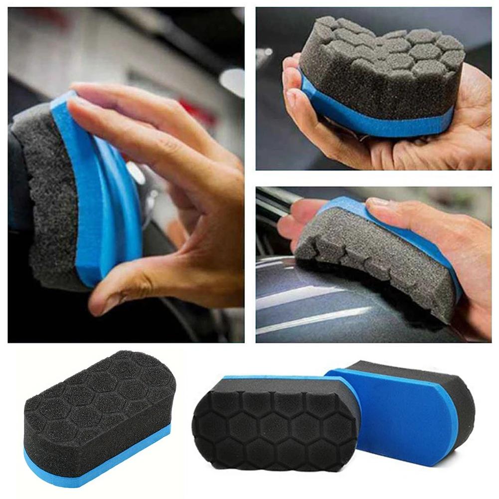 1PC Car Wash Sponge Coche Cleaning Tools Auto Care Maintenance Wax Foam Polishing Pad Car Detailing Wax Polisseuses Voiture